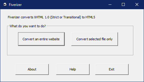 Main window of Fiverizer